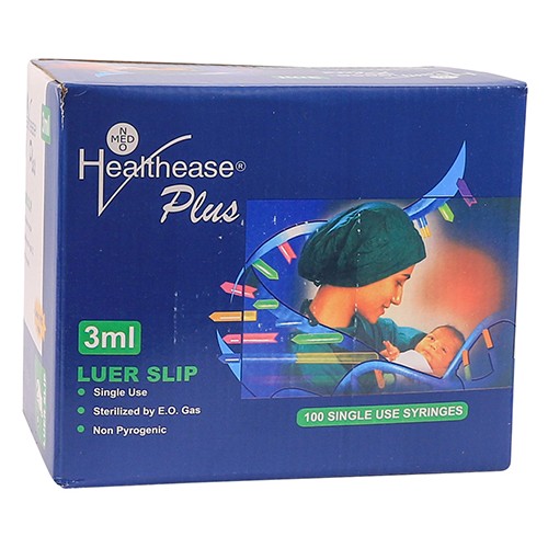 H-Ease Plus Luer Slip Syringe NHPS01 3ml - Pack of 100