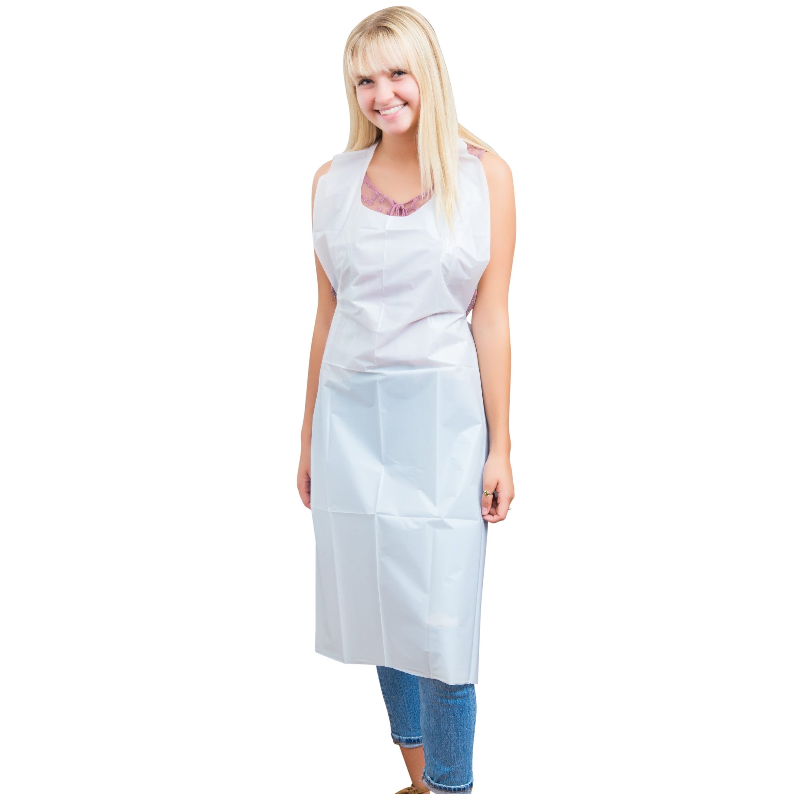 Plastic Apron White 100 Pieces