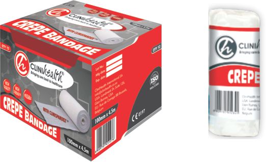 Clinihealth Crepe Bandage 100mm x 4.5m