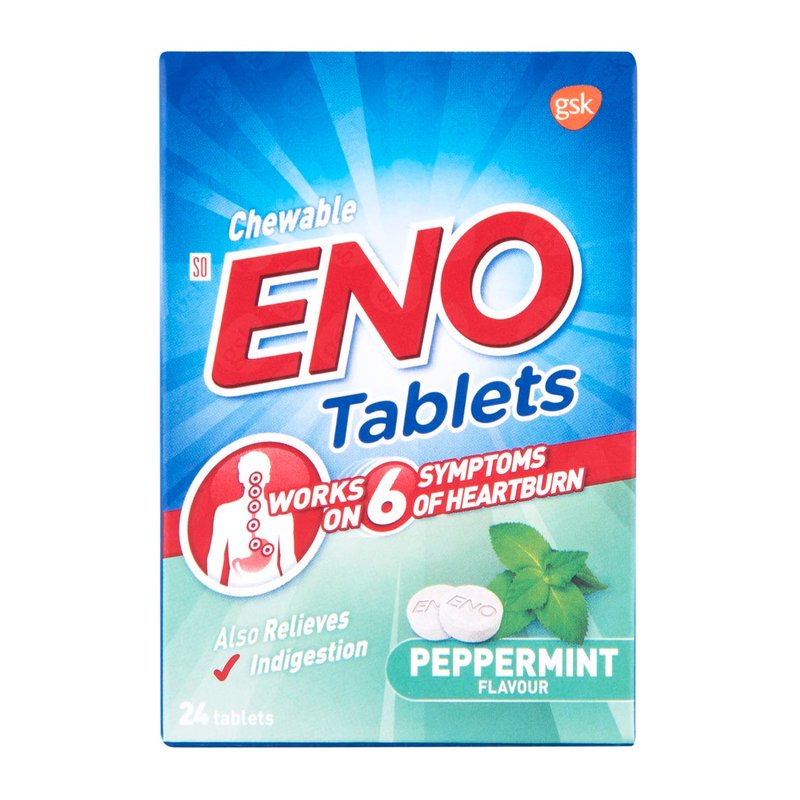 Eno Chews Peppermint Tablets 24