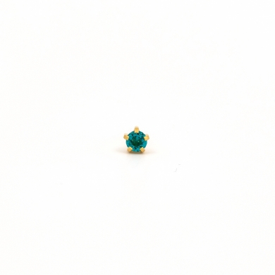 Studex Select Regular Gold Plated December Blue Zircon Bezels Unit