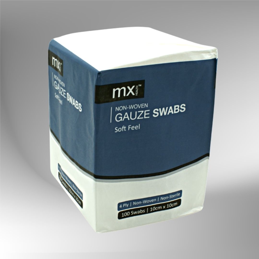 MX Gauze Non-Woven 10x10cm 4-Ply Pack of 100