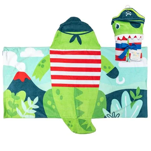 Hooded Towel Dinosaur Pirate