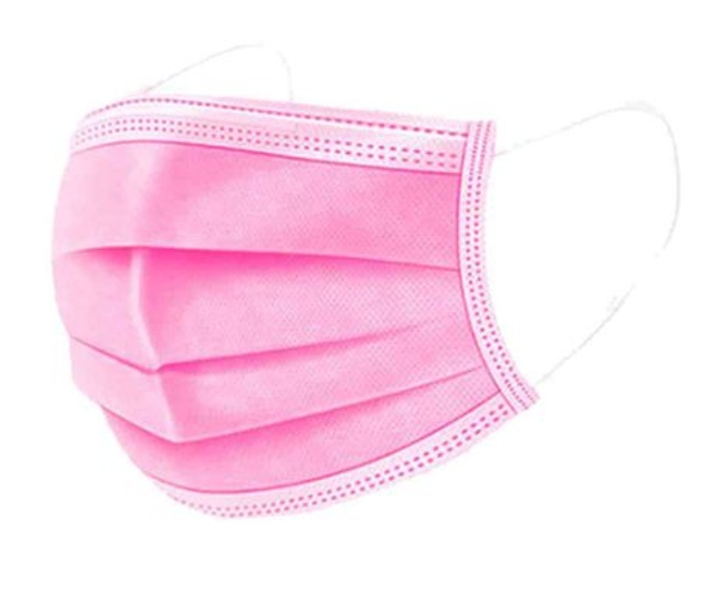 Face Mask 3-Ply Kids Pink 50 Pack