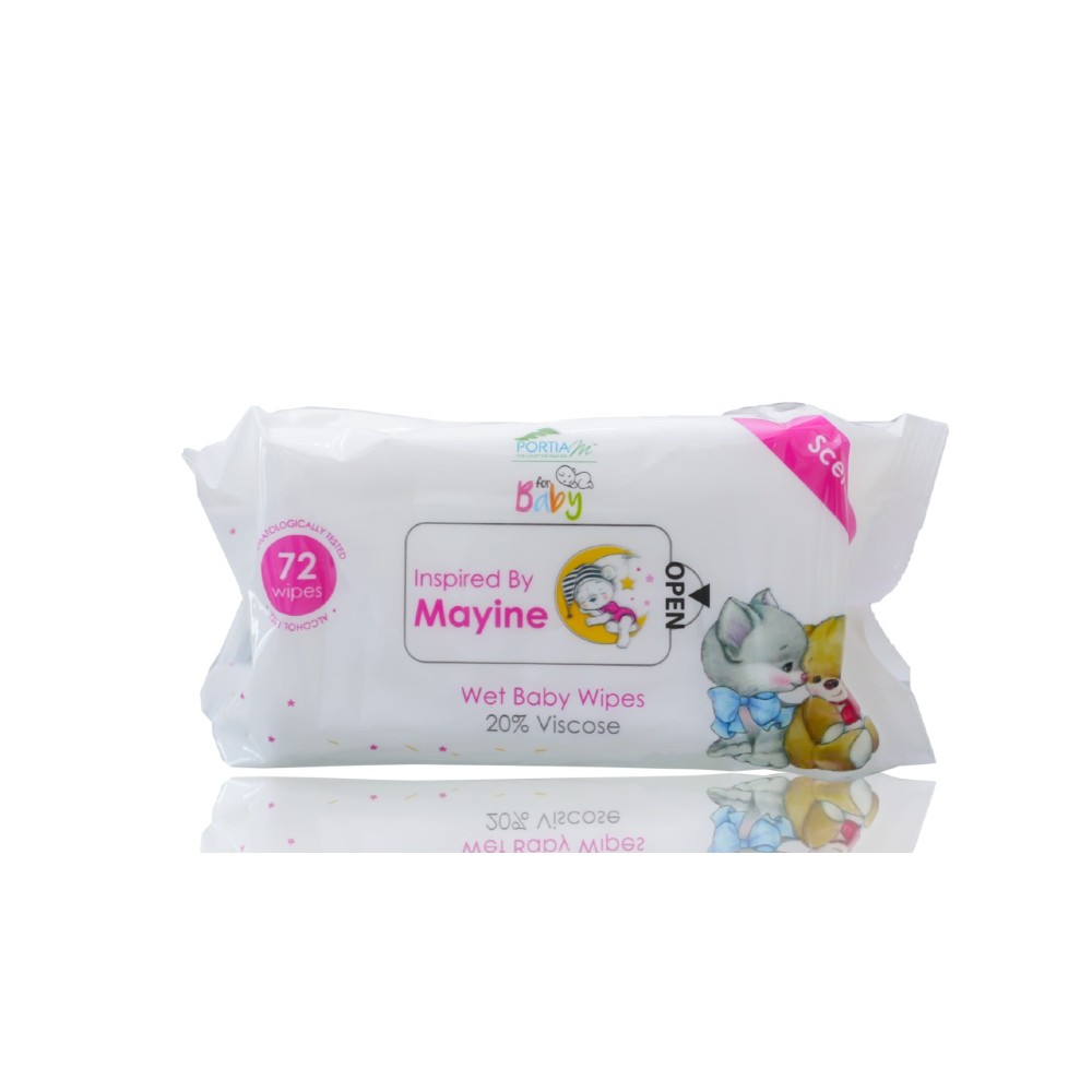 Portia M Baby Wipes Scented 72