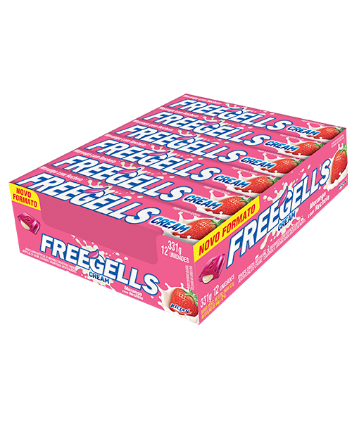 Freegells Lozenge Strawberry with Cream 12 Pack