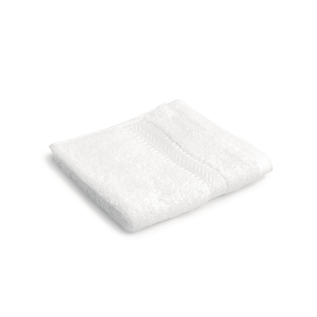 Facecloth Hemmed White