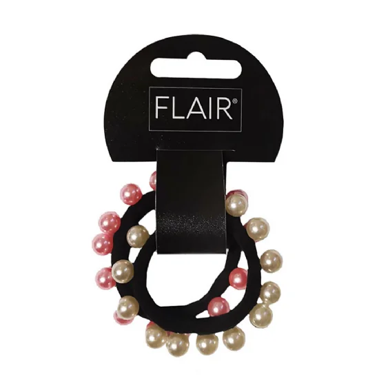 Flair Pearl Ponytail Hair Bands 2 Pack