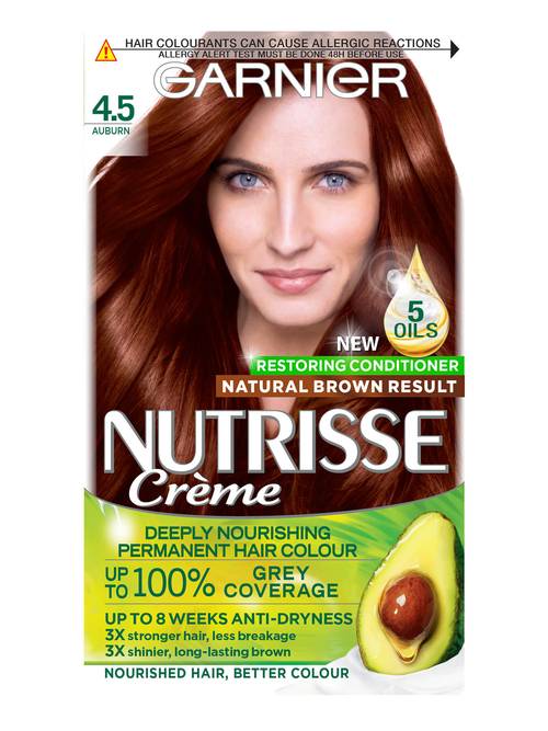 Garnier Nutrisse Creme 4.5 Auburn Hair Colour