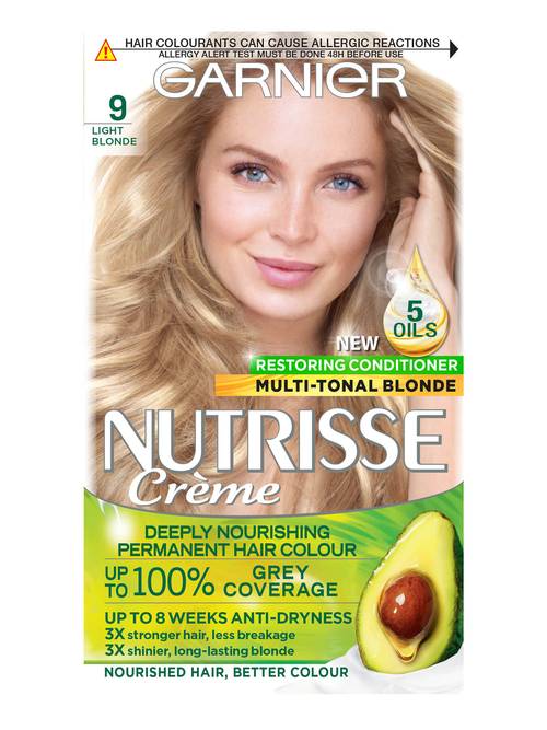 Garnier Nutrisse Creme 9 Light Blonde Hair Colour