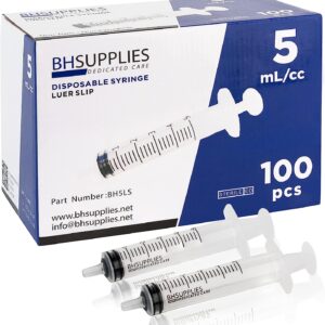 Syringe 5 Millilitre Hypodermic Ease 100 Pack