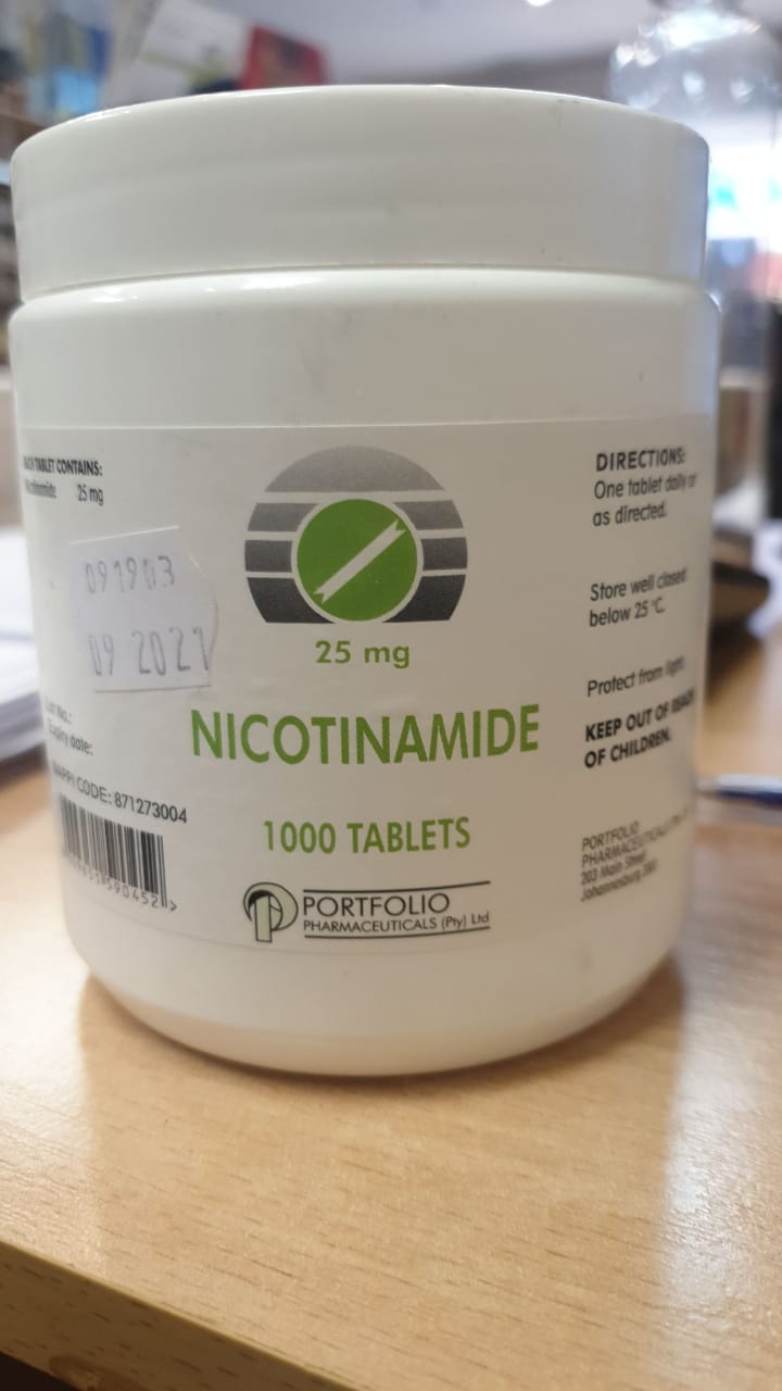 Nicotinamide 25mg Tablets 1000 Pack
